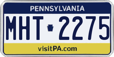 PA license plate MHT2275