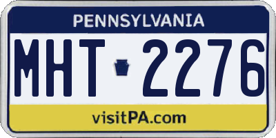 PA license plate MHT2276