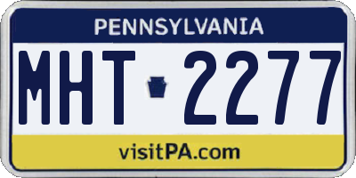 PA license plate MHT2277
