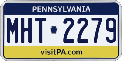 PA license plate MHT2279