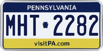 PA license plate MHT2282