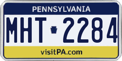 PA license plate MHT2284