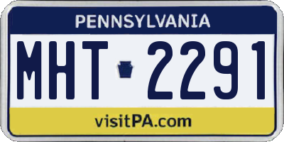 PA license plate MHT2291
