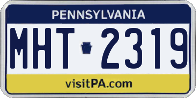 PA license plate MHT2319