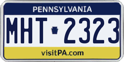 PA license plate MHT2323