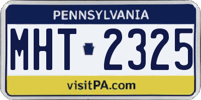 PA license plate MHT2325