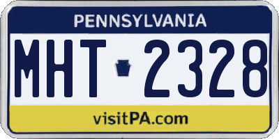 PA license plate MHT2328