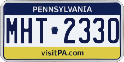 PA license plate MHT2330