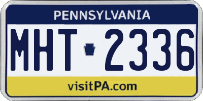 PA license plate MHT2336