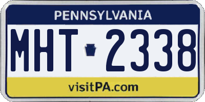 PA license plate MHT2338