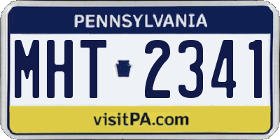 PA license plate MHT2341