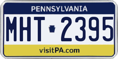 PA license plate MHT2395
