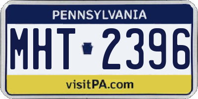 PA license plate MHT2396