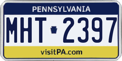 PA license plate MHT2397