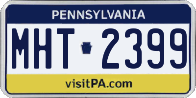 PA license plate MHT2399