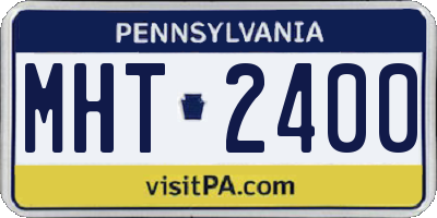 PA license plate MHT2400