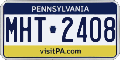 PA license plate MHT2408