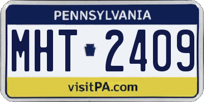 PA license plate MHT2409