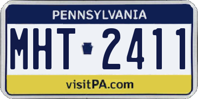 PA license plate MHT2411
