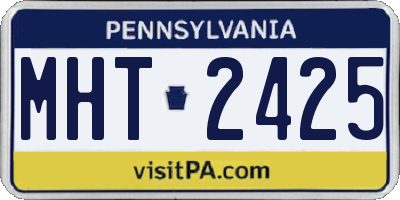 PA license plate MHT2425