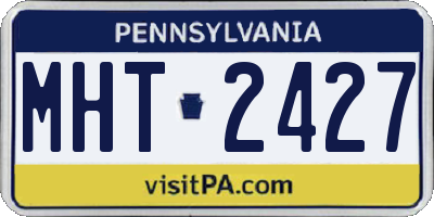 PA license plate MHT2427