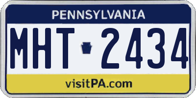 PA license plate MHT2434
