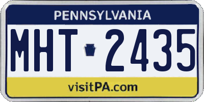 PA license plate MHT2435
