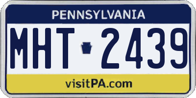 PA license plate MHT2439