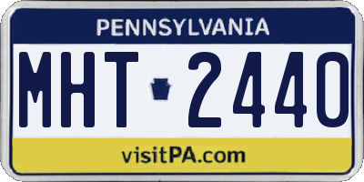 PA license plate MHT2440