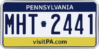 PA license plate MHT2441
