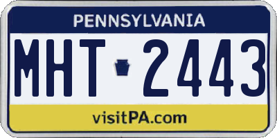 PA license plate MHT2443