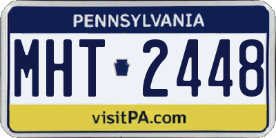 PA license plate MHT2448