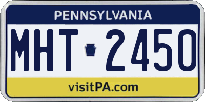 PA license plate MHT2450