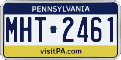 PA license plate MHT2461