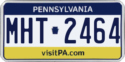 PA license plate MHT2464