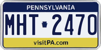 PA license plate MHT2470
