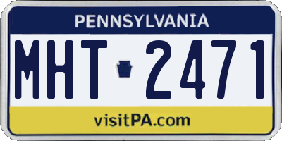 PA license plate MHT2471