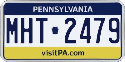 PA license plate MHT2479