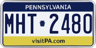 PA license plate MHT2480