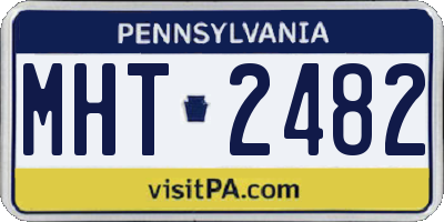 PA license plate MHT2482