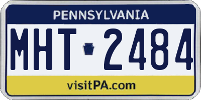 PA license plate MHT2484