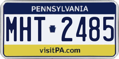 PA license plate MHT2485
