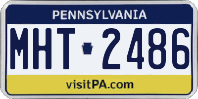 PA license plate MHT2486