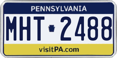 PA license plate MHT2488