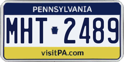 PA license plate MHT2489