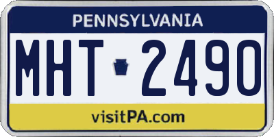 PA license plate MHT2490