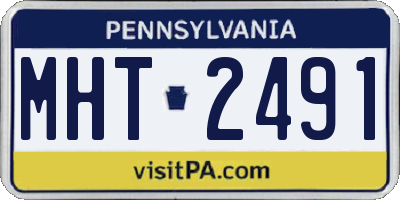 PA license plate MHT2491