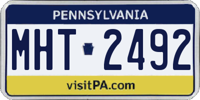 PA license plate MHT2492