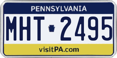 PA license plate MHT2495