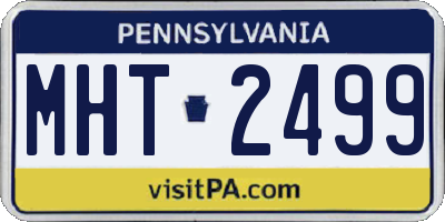 PA license plate MHT2499